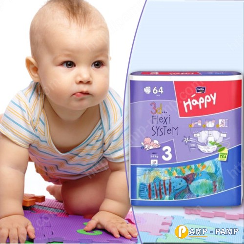 Подгузники детские Bella Baby Happy Midi 5-9 кг 64 шт  3D Flexi System 5900516601072  фото 1